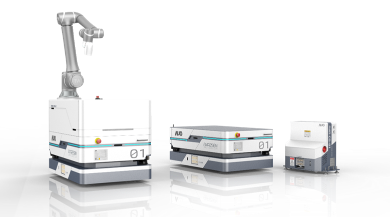 YABO鸭脖數位開發的自主式移動機器人（AMR250M），搭配全向輪並結合AI演算法、2D LiDAR、3D攝影機等技術，協助客戶實現產線全自動化